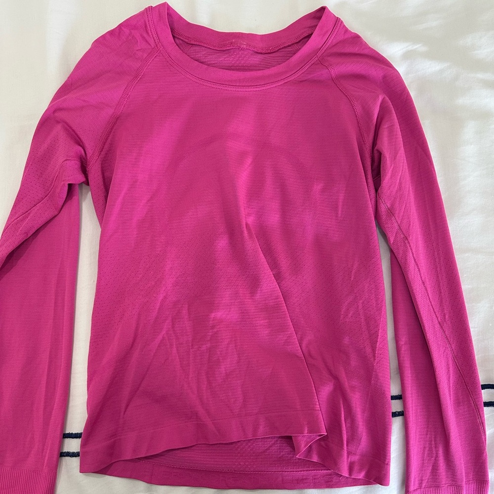 Pink Long Sleeve lululemon dry fit